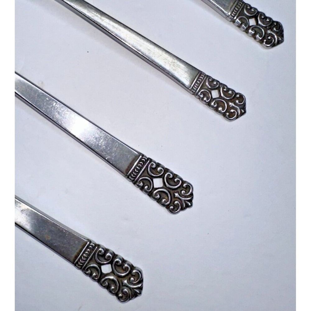 WM Dalton Marquesa Scroll  Stainless Flatware Replacement 4 Pc Spoon Fork